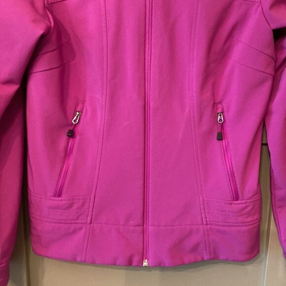 THE North Face Full Zip Soft Shell Jacket Wind Resistant Magenta Size Small - Picture 6 of 9